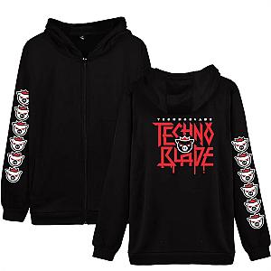 Technoblade Hoodies – Agro Technoblade Printed Long Sleeve Zipped Hoodie