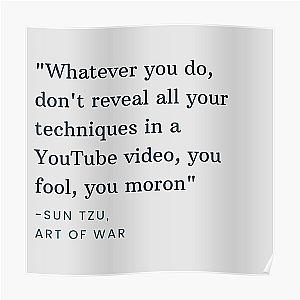 Technoblade Posters - Sun Tzu art of war quote from Technoblade's video Poster RB0206