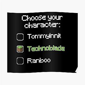 Technoblade Posters - Choose your character (2) Poster RB0206