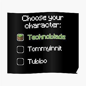 Technoblade Posters - Choose your character - Technoblade Poster RB0206