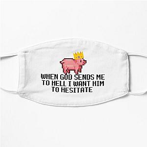 Technoblade Face Masks - Technoblade quote Flat Mask RB0206