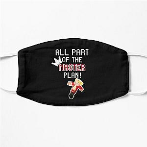 Technoblade Face Masks - Technoblade All Part Of the Master Plan! Flat Mask RB0206