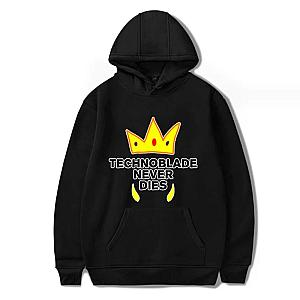 Technoblade Hoodies – Technoblade Never Dies Crown Pullover Hoodie