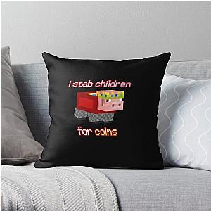 Technoblade Pillows - Technoblade I stab Children for Coins Throw Pillow RB0206