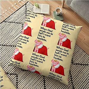 Technoblade Pillows - Technoblade quote , when god sends me to hell I want him to hesitate Floor Pillow RB0206