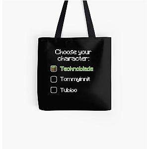 Technoblade Bags - Choose your character - Technoblade All Over Print Tote Bag RB0206