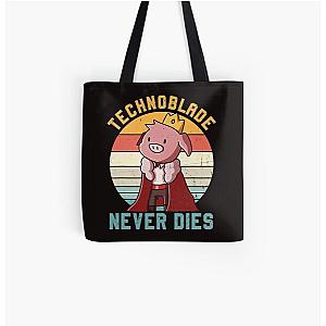 Technoblade Bags - Retro Style Technoblade Merch Cosplay Boys Girls All Over Print Tote Bag RB0206