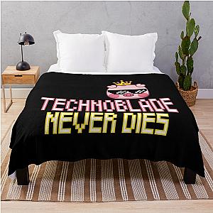 Technoblade Blankets – Technoblade Never Dies Pixel Throw Blanket