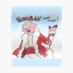 Technoblade Posters - Technoblade Never Dies Fan Art Poster Decor