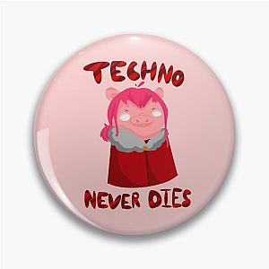 Technoblade Pins - Techno Never Dies Funny Pig Drawing Clothes Metal Button Pin