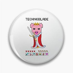 Technoblade Pins - King Pig Cool Blob Clothes Metal Button Pin White Color