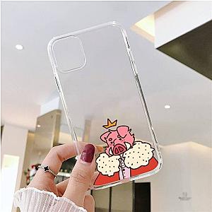 Technoblade Phone Cases - Funny King Pig Design Soft Clear Phone Case
