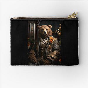 Fancy Grizzley Bear Zipper Pouch