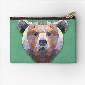 Fractal Grizzley Bear Zipper Pouch