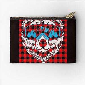 Bear Grizzli Cute Fanny Gifts  For a Fan of Grizzley and  SKIING Zipper Pouch