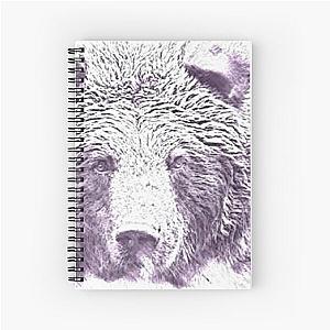 Wild Rustic Brown Grizzley Bear Spiral Notebook