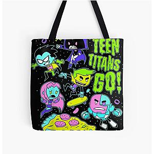 Kids DC Comics Teen Titans Go! Group Neon Portrait Tote Bag