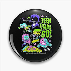 Kids DC Comics Teen Titans Go! Group Neon Portrait Pin