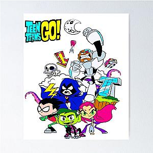 Funny Teen Titans Go gift for kids Artists DC Superhero Girls Poster