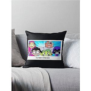 Teen Titans Go Family Photo Time Throw Pillow