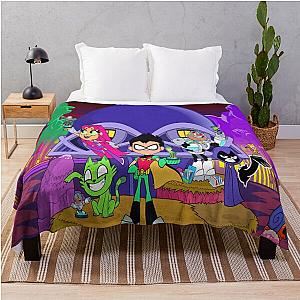 Funny Teen Titans Go gift for kids dc superhero girls Throw Blanket
