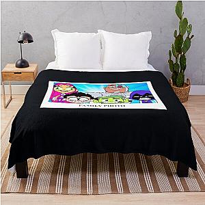 Teen Titans Go Family Photo Time Throw Blanket