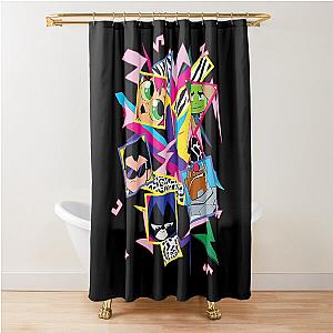 Kids DC Comics Teen Titans Go Funky Portraits Shower Curtain