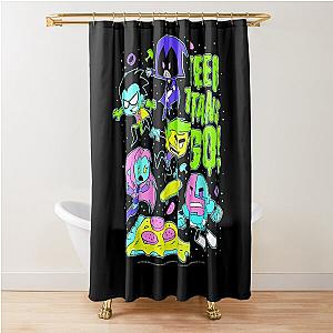 Kids DC Comics Teen Titans Go! Neon Portrait Shower Curtain