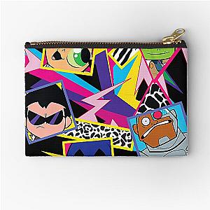 Kids DC Comics Teen Titans Go! Group Shot Funky Portraits Premium Zipper Pouch