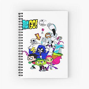 Funny Teen Titans Go gift for kids teen titans go and dc superhero girls Spiral Notebook