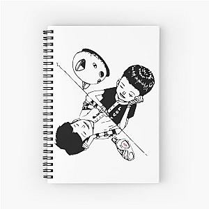 Tekkon Black and White Spiral Notebook