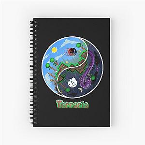 Terraria Game Night And Day Horror Design   Spiral Notebook