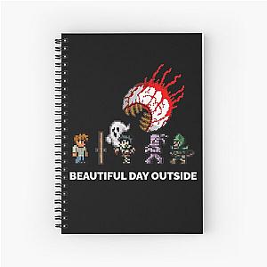 Mens Womens Terraria Game Halloween Spiral Notebook