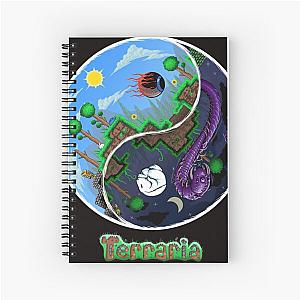 Terraria Game Night And Day Horror Design  Spiral Notebook