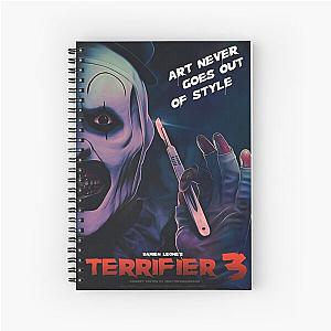 Terrifier 3 art the clown movie poster 70's style Spiral Notebook