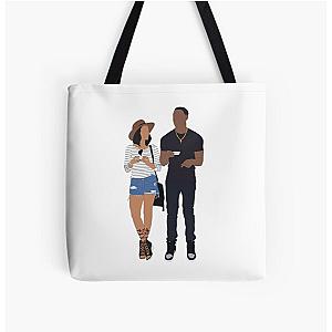 Tessa Thompson and Michael B. Jordan All Over Print Tote Bag