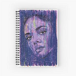 Tessa Thompson Hand Drawn Oil Ink Portrait Spiral Notebook