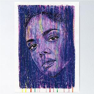 Tessa Thompson - Hand Drawn Oil Ink Portrait Poster
