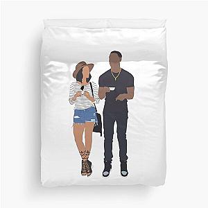 Tessa Thompson and Michael B. Jordan Duvet Cover