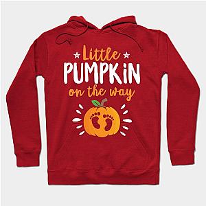 Little Pumpkin On The Way Funny Halloween Baby Shower Hoodie TP1701