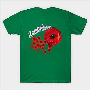 Remembrance Day Poppy Lest We Forget T-SHIRT TSHIRT UNISEX MEN WOMEN 2183 T-Shirt TP1201