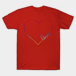 Rainbow Love Heart Pride Design T-Shirt TP1201