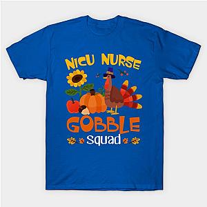 NICU Nurse Gobble Squad Thanksgiving Turkey Funny T-Shirt TP1201