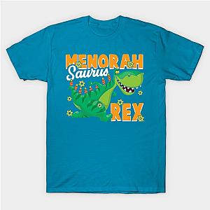 Menorah Saurus Rex Cute Hanukkah Tyrannosaurus Dinosaur Gift T-Shirt TP1201