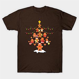 Jolly Gingerbread Christmas Tree Xmas Cheer Holiday Season T-Shirt TP1201