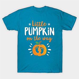 Little Pumpkin On The Way Funny Halloween Baby Shower T-Shirt TP1201