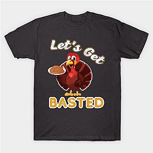 Lets Get Busted Funny Thanksgiving Turkey Lover T-Shirt TP1201