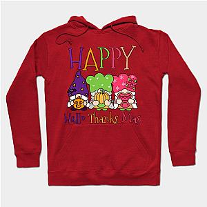 Happy Hallo Thanks Mas, Funny Holiday Combo, Funny gnome, Halloween, thanksgiving and Christmas t-shirts Hoodie TP1701