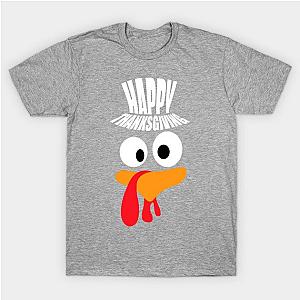 Happy Thanksgiving Gift For Women - Funny Turkey Face T-Shirt TP1201