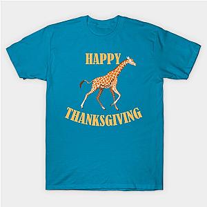 Funny Happy Thanksgiving Giraffe T-Shirt TP1201